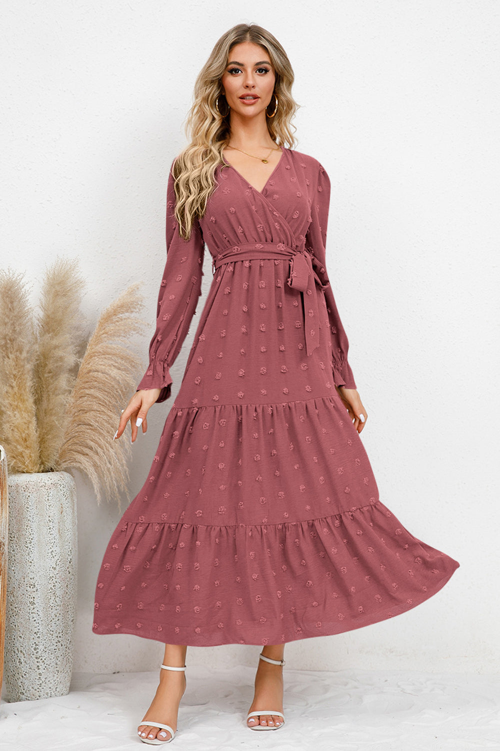 Swiss Miss Flounce Sleeve Dress