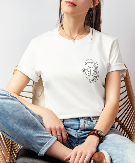 Angel Floral Graphic T