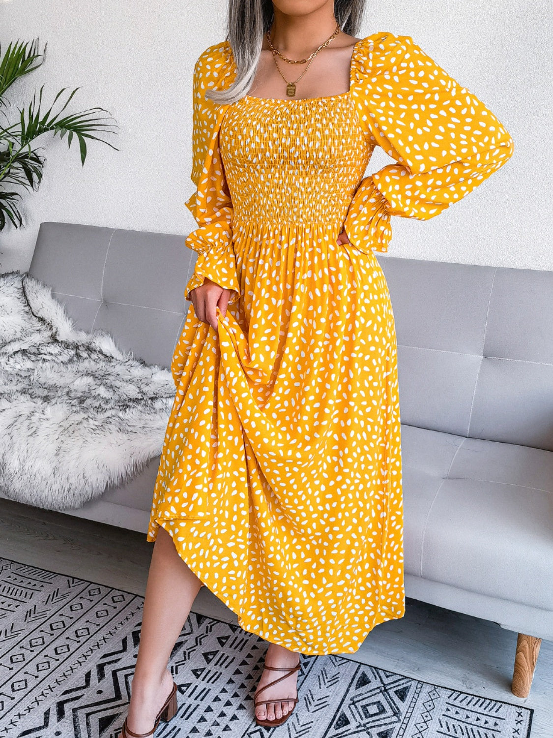 Dottie Flounce Sleeve Dress