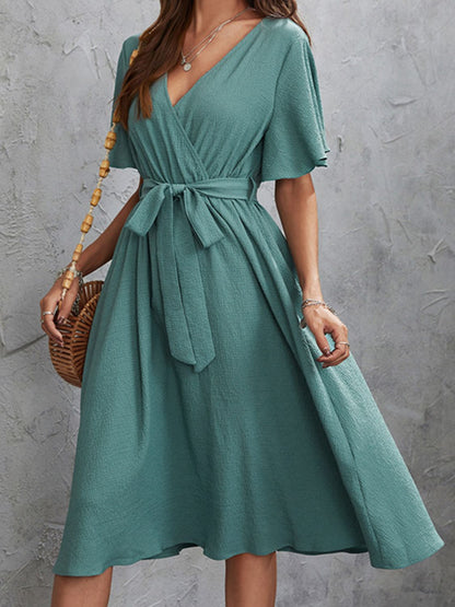 Julie Flutter Sleeve Midi Dress