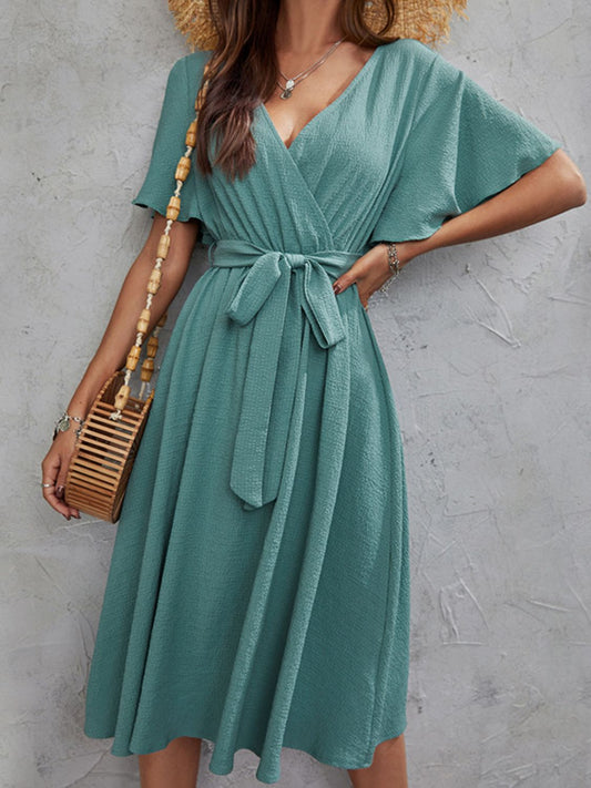 Julie Flutter Sleeve Midi Dress