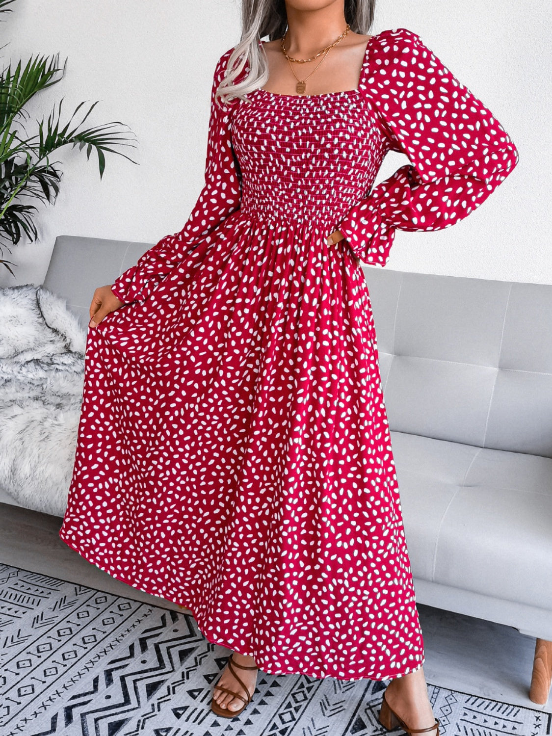 Dottie Flounce Sleeve Dress