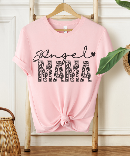 Angel Mama Cheetah Print Graphic T