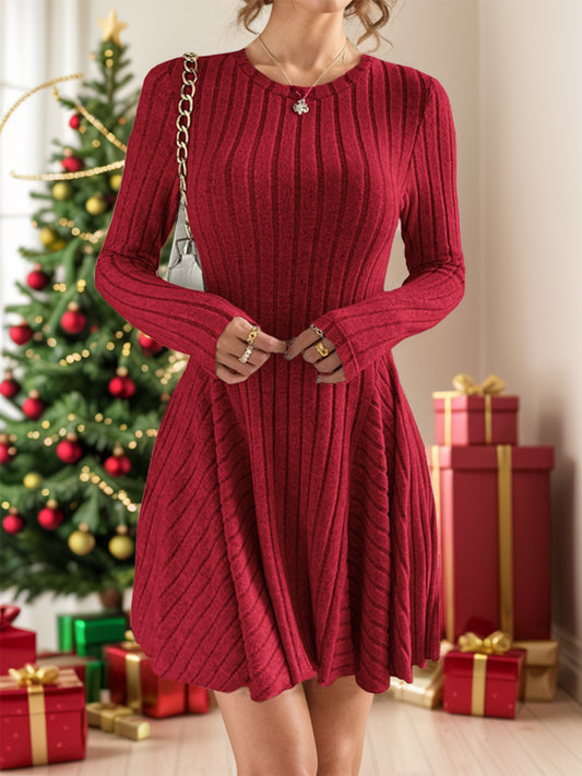 Ribbed Long Sleeve Dress