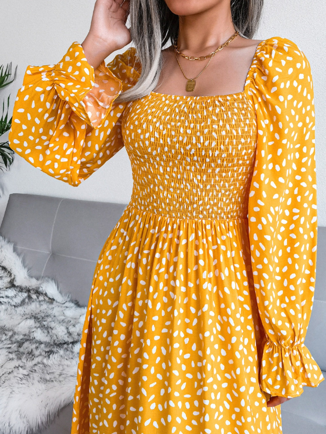 Dottie Flounce Sleeve Dress