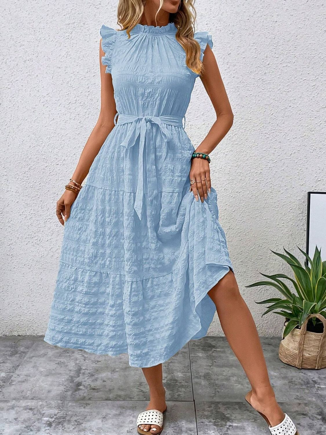 Mia Cap Sleeve Midi Dress