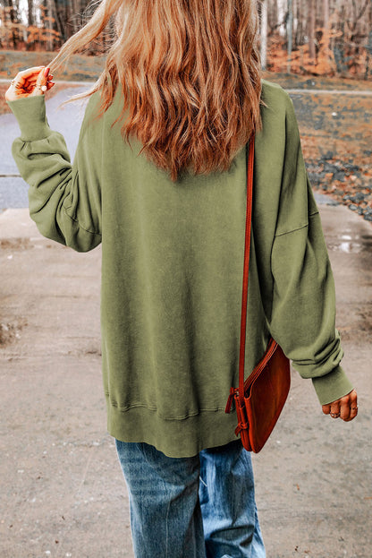 Sequin Candy Cane Oversized Sweatshirt