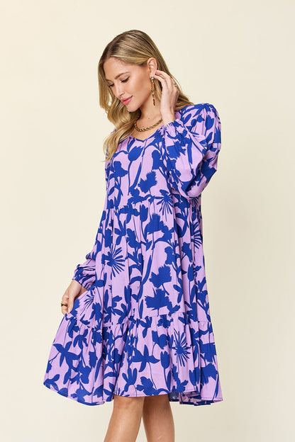 Wall Flower Ruffle Hem Dress with Pocket