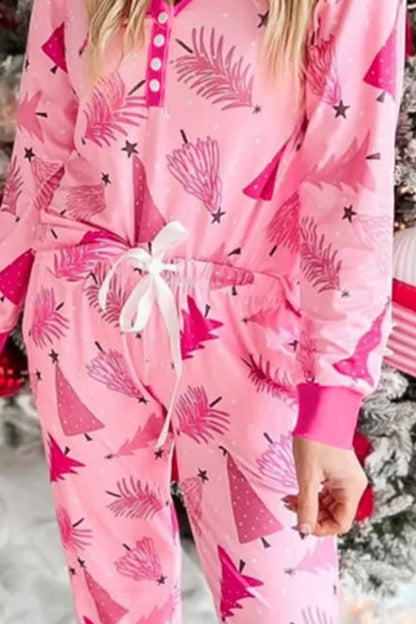 Pink Christmas Tree PJs