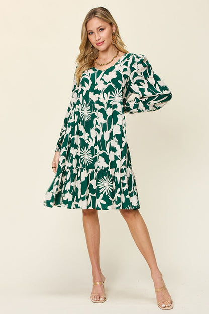 Wall Flower Ruffle Hem Dress with Pocket